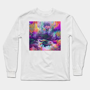 Psychedelic Forest Long Sleeve T-Shirt